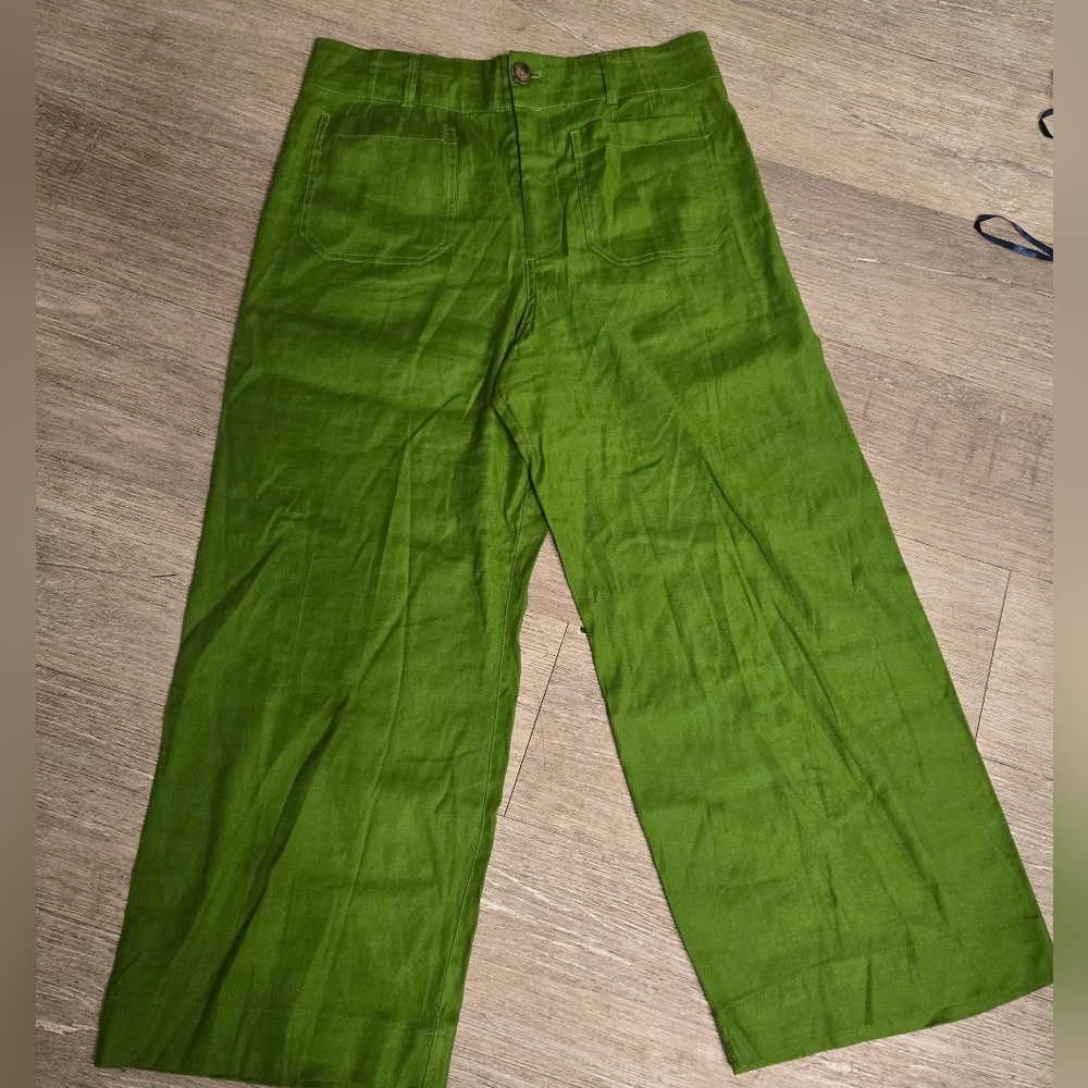 Maeve Elegant Green Women's Pants - Picture 3 of 9